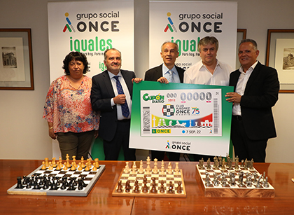 El cupón celebra los 75 años del Club de Ajedrez de la ONCE de