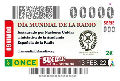 Cupón de la ONCE dedicado al Día Mundial de la Radio