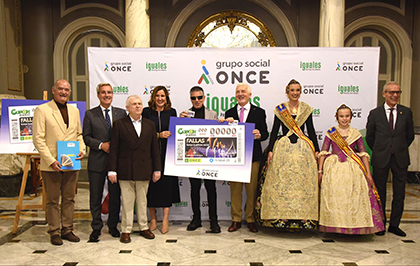 Presentación del cupón de la ONCE dedicado a las Fallas de Valencia 2025