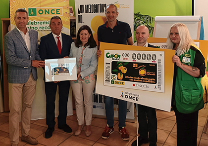 Presentación del cupón de la ONCE dedicado al 25 aniversario de la Denominación de Origen Protegida Melocotón de Calanda