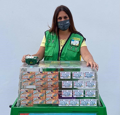 Marisol Saldaña, vendedora de la ONCE en Chiclana de la Frontera