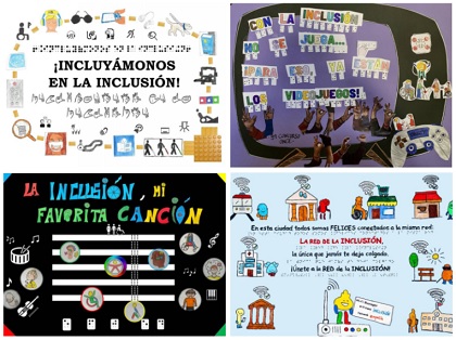 Collage trabajos ganadores nacionales 39 Concurso Escolar Grupo Social ONCE