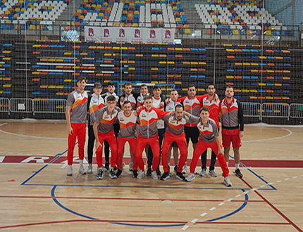 Foto de grupo de la selección española de fútbol para personas con discapacidad visual