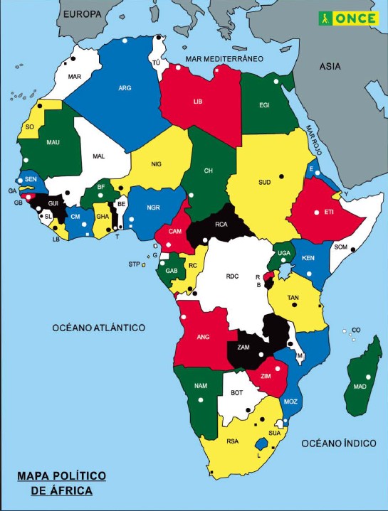 Mapa Político De África Países Y Capitales Web De Once 8401