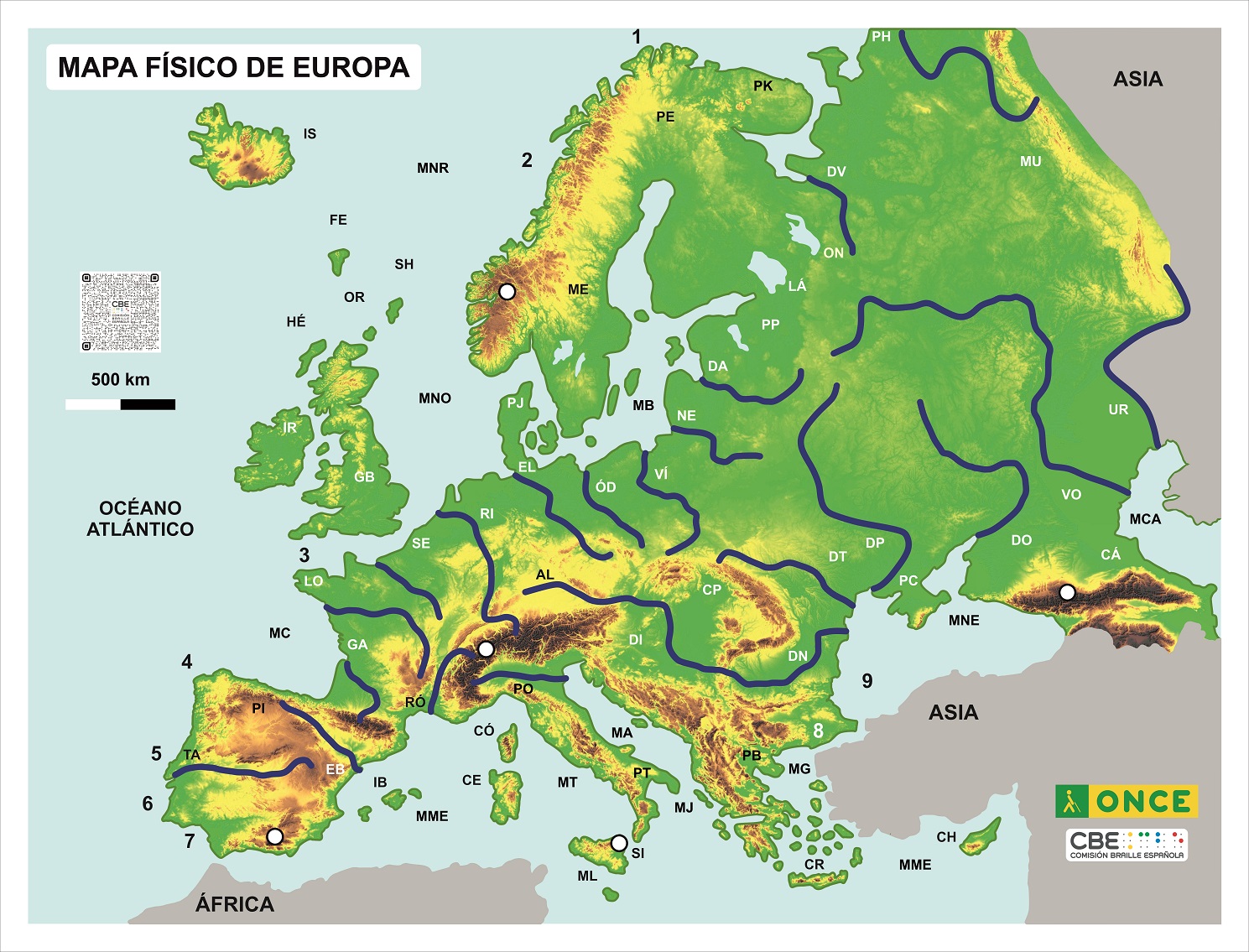 mapa de europa